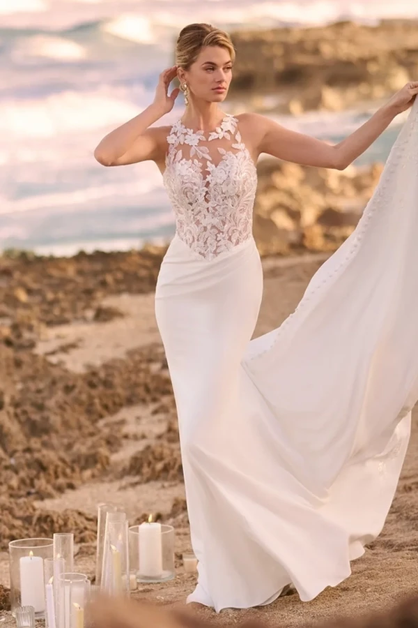 Model wearing a gown by Maggie Sottero