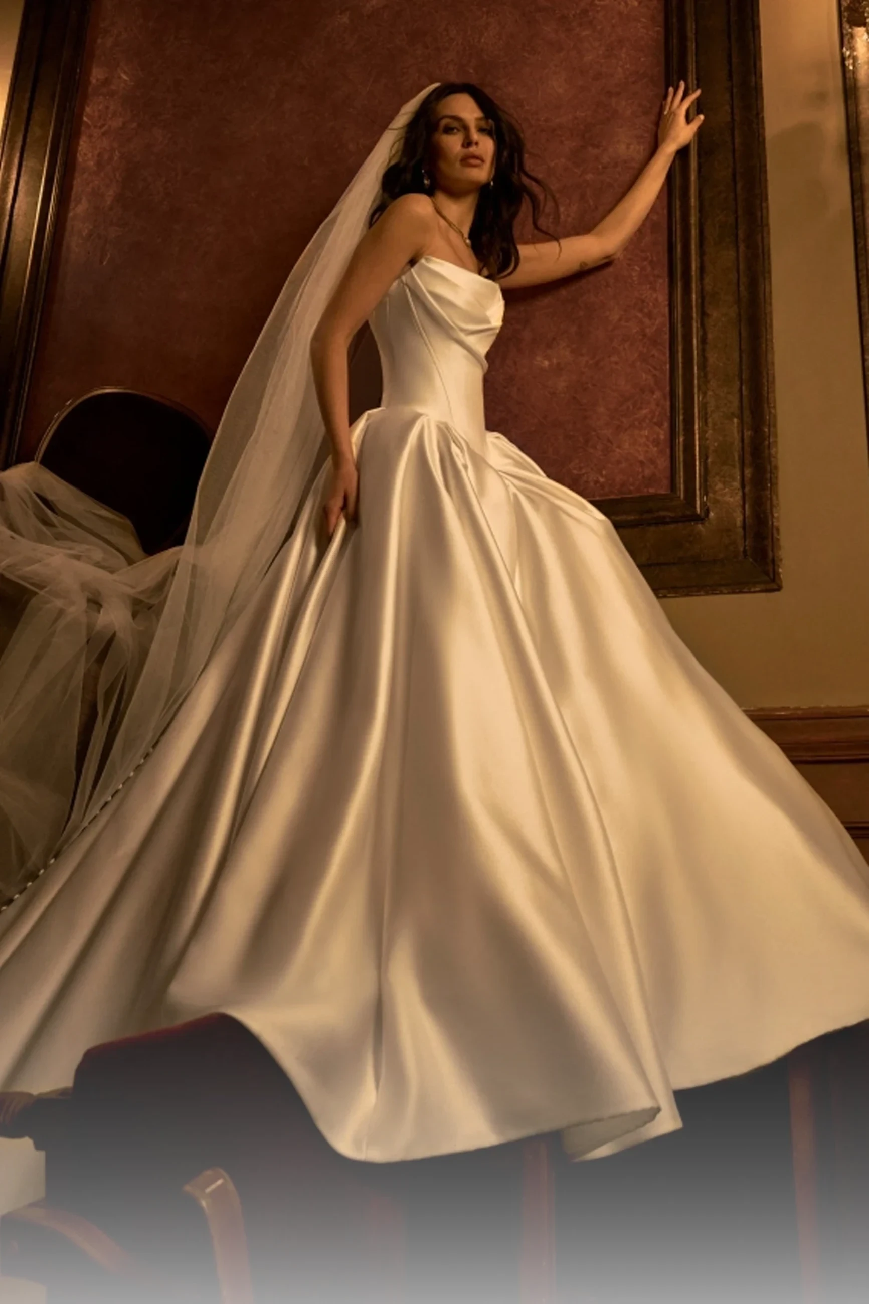 Model wearing a gown by Maggie Sottero