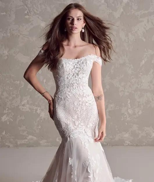 Model wearing a gown by Maggie Sottero