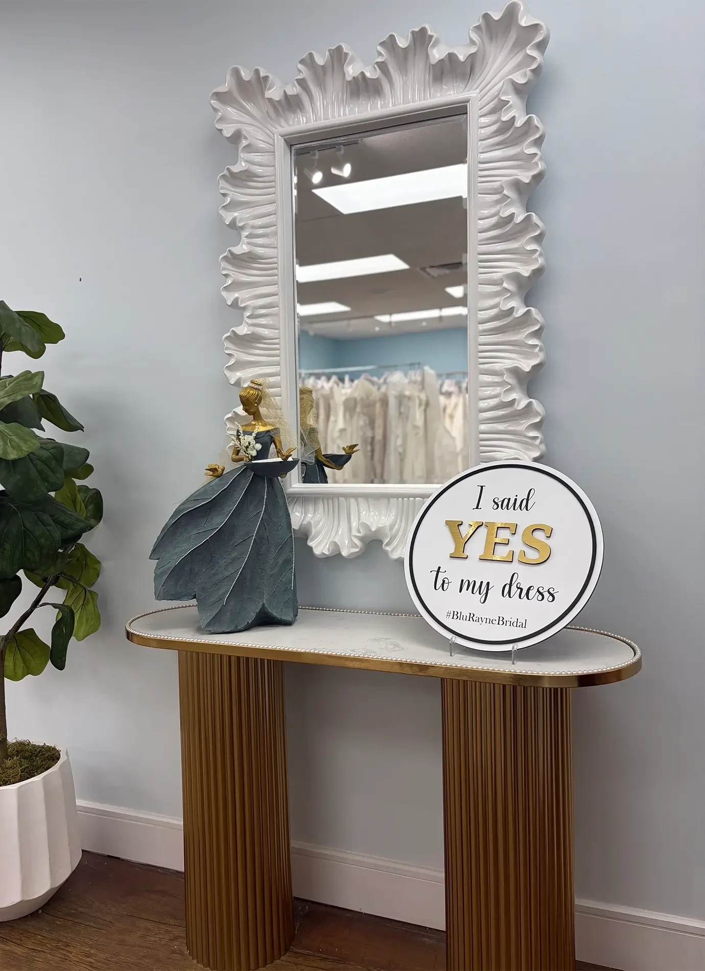 Model wearing a gown by Maggie Sottero