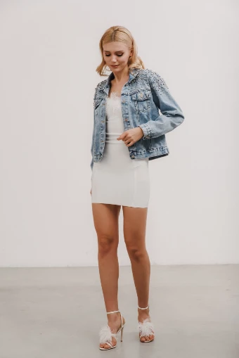 Heirloom Bridal Royal Denim Jacket #9 thumbnail