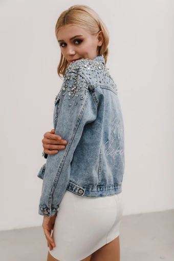 Heirloom Bridal Royal Denim Jacket #5 thumbnail