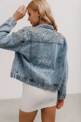 Heirloom Bridal Royal Denim Jacket #4 thumbnail