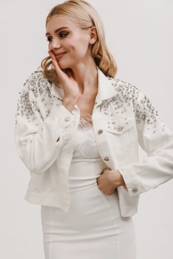 Heirloom Bridal Royal Denim Jacket #1 thumbnail