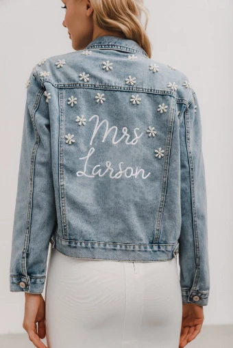 Heirloom Bridal Flora denim jacket #1 thumbnail