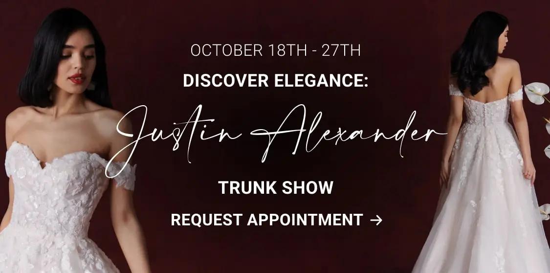 Justin Alexander Trunk Show Mobile Banner