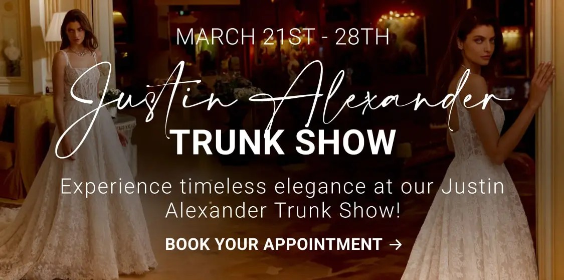 Justin Alexander Trunk Show Mobile Banner