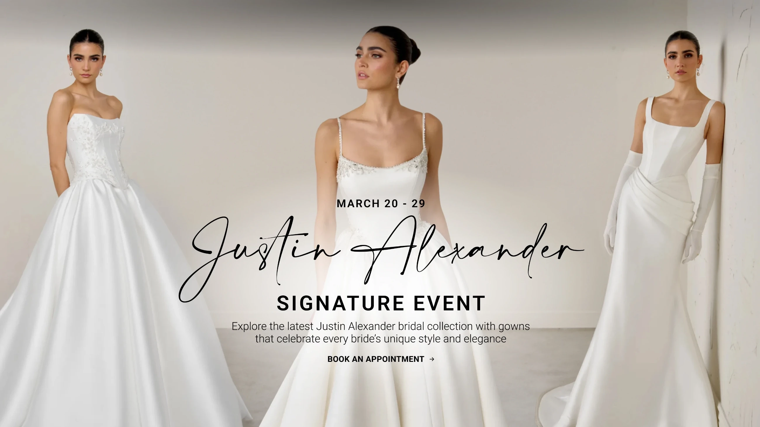 Justin Alexander Signature Event Banner