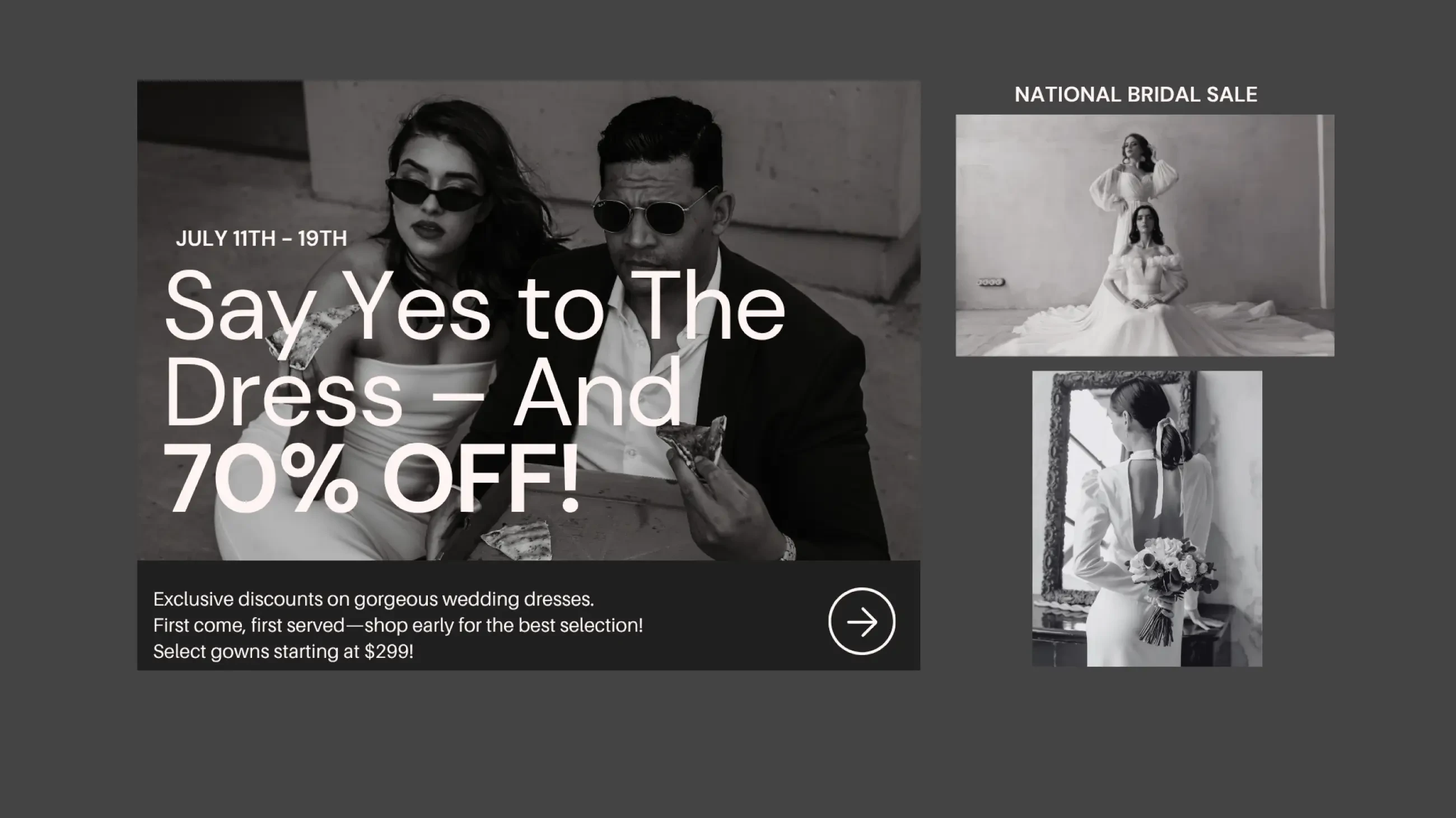 National Bridal Sale Banner