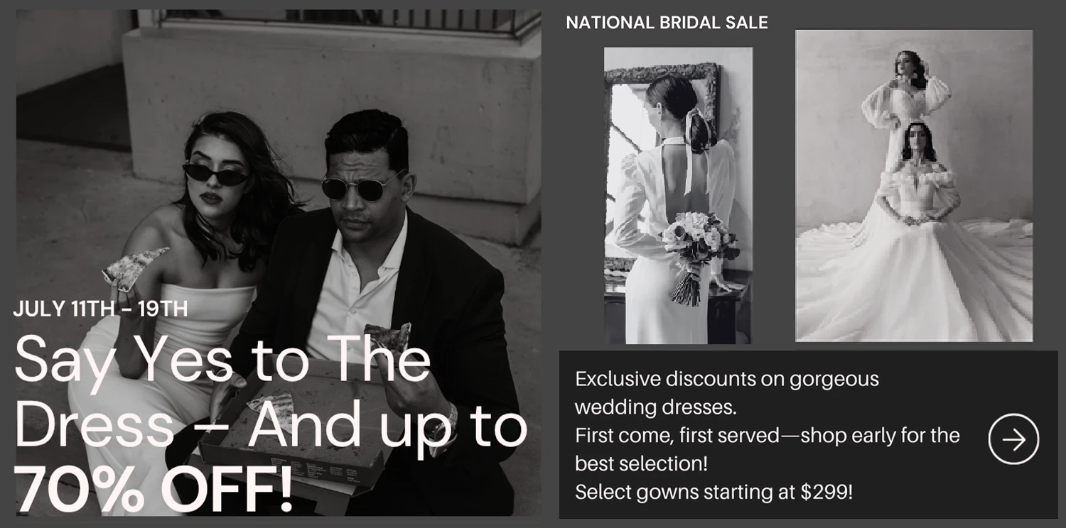 National Bridal Sale Banner